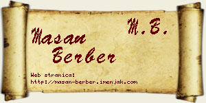 Mašan Berber vizit kartica